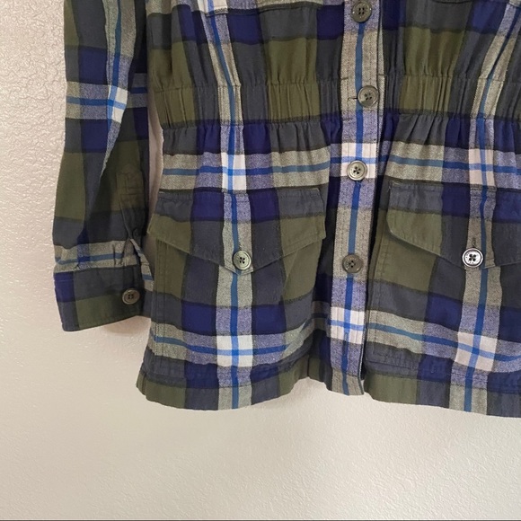EQUIPMENT monroe cinched flannel shacket SMALL - Picture 10 of 14